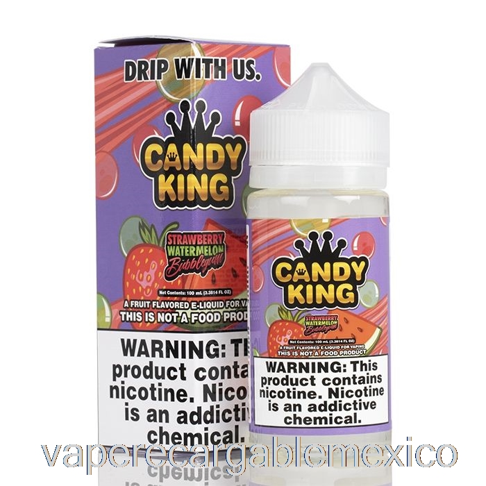 Vape Recargable Chicle Fresa Sandia - Candy King - 100ml 6mg